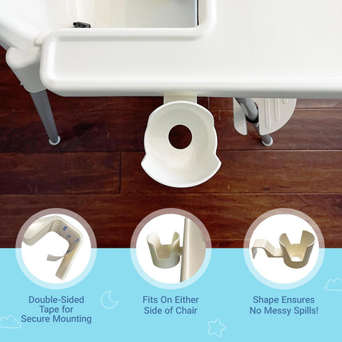 Cup Holder Compatible with IKEA Antilop High Chair, Accessory with Double Sided Tape for Kids