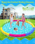 Raxurt Splash Pad - 97 Inch Splash Sprinkler Pad for Kids and Dogs, Durable Dog Pool Bath for Summer Outdoor Fun.