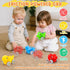 1 2 4 12-18 1-3 Toddler Toys for Year Old Boy Gifts, Dinosaur Slide with Dino Cars Montessori Learning Toys for Baby