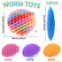 donciety 12Pcs Valentines Day Gifts for Fidget Worm, Worm Fidget Toy, Resistance Fidget Toys Adults Stress Anxiety