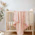 100% 40 36 Inches Konssy Flounce Muslin Baby Blanket for Girls Boys, Cotton Soft Crib Swaddle Blankets, Reversible