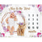 Highland Cow Baby Monthly Milestone Blanket, 40 x 50'', Scotland Cow Flower Prop Blanket for Baby Girl