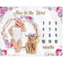 Highland Cow Baby Monthly Milestone Blanket, 40 x 50'', Scotland Cow Flower Prop Blanket for Baby Girl