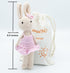 Crochet Stuffed Animal - Adorable Handmade Bunny Daughter Plushie Doll with Pink Dress, Ideal for Infants - Knitted