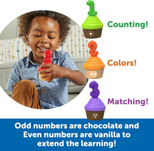 Learning Resources Counting Birthday Cupcakes – Educational Toys for Toddlers – Montessori Food Toys for Ages 18+ months