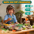 50PCS 50 Playset Dinosaur Truck Toy, Tyrannosaurus Capture Vehicle with Dinosaur Figures, Educational Jurassic for Boys