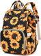 Xunteny Sunflower Baby Diaper Bag Backpack for Girls Boys, Waterproof Large Maternity Nappy