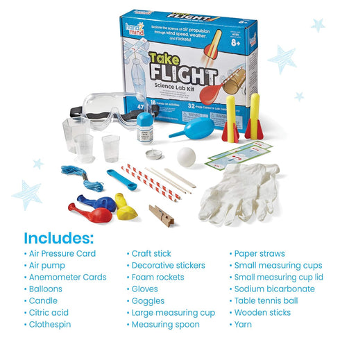 hand2mind Take Flight Science Kit, Toy Rocket Launcher for Kids Ages 8-12, 18 Science Experiments, STEM Toy