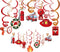 Fire Truck Hanging Swirl Decorations, 30 Ct, Firefighter & Fireman Themed Birthday Party Supplies