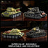 MISTBUY WW2 Sets T-34 8+ (1201 Army Tank Building with Lights, Panzer IV & Military Tanks Model Kit Compatible