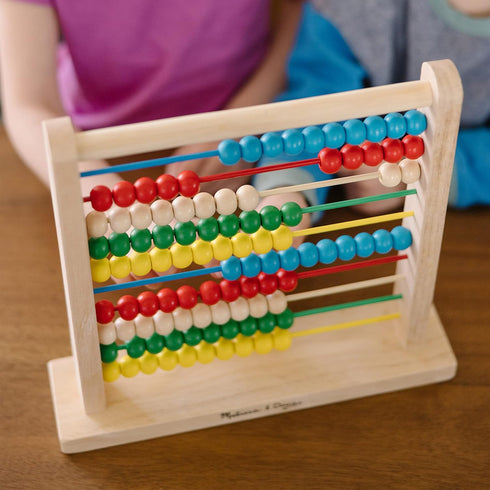 Melissa & Doug Classic Wooden Abacus - Educational Counting Toy with 100 Beads