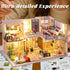 Flever Dollhouse Miniature DIY House Kit with Japanese Style, Creative Room with Furniture for Romantic Valentine's
