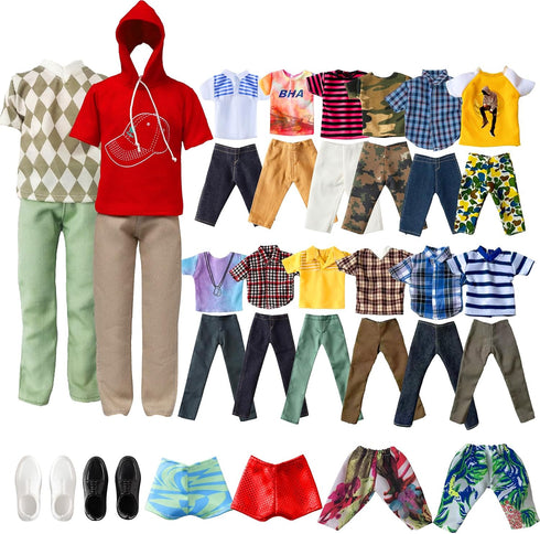 Babeilei 13 Pieces Doll Clothes and Accories for 11.5 Inch Boy Doll Outfit,