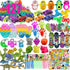 Dilycery 127 Pcs Easter Egg Fillers Fidget Party Favors for Kids, Treasure Box