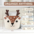 100% Cute Deer Cotton Rope Baby Laundry Basket for Boys & Girls, Woodland Nursery Decor, Nursery Storage Basket
