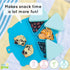 3 Silicone On-The-Go Snack Mat Foldable Reusable Placemat with Compartments and Lids Travel-Friendly Baby and Toddler