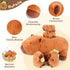 5-in-1 5Pcs Set Mommy 4 3 8 SuzziPals Capybara Stuffed Animals with Babies Inside, Capybara Plush with & Babies, Soft