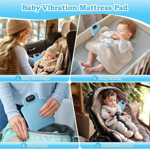 3 90 Baby Vibrating Sleep Soother, Baby Sleep Aid, Newborn Soothers for Help Sleeping, Adjustable Vibration Modes, Min