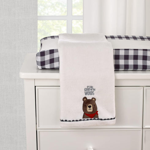 NoJo Into The Wilderness Super Soft Navy and White Check Changing Pad Cover