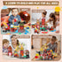Set 2 3-5 5-7 8-12,STEM 3+ Magnetic Tiles Road with Cranes & Double-Sided Magnet Tiles,Boys Toys for Ages Magnetic