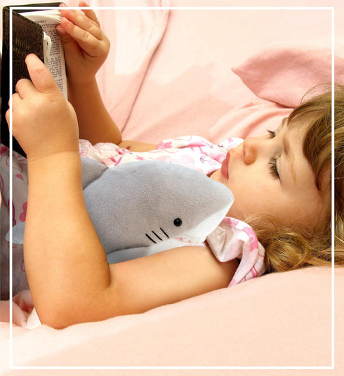 DolliBu Shark Plush - Super Soft Gray Marine Shark, Realistic Ocean Animal Plush Toy for Kids, 6 Inches