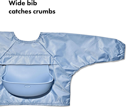 OXO Tot Roll-Up Bib with Sleeves for Mess-Free Feeding