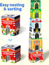 Community 2 3 4 Coogam Montessori Sorting & Stacking Blocks with Nesting Garages Cars, Stackable Number Boxes