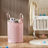 TECHMILLY Large Storage Basket for Girls and Boys, Collapsible Laundry Hamper with Long Handles, Toy Bins