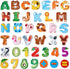 Magnetic Letters and Numbers Fridge Magnets, 26 Uppercase Letters and 0-9 Numbers, Animal Alphabet Toy Set for Kids