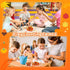 JUNEBRUSHS Fall Mini Erasers, 150Pcs Cute Thanksgiving Pencil Erasers for Kids, Bulk Maple Leaf Novelty Stationery
