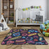 KUEJOP 50x50 inch Tummy Cute Neon Food Baby Play Mat for Floor, Playpen Mat,Thicken Soft Non-Slip Time Mat for Toddlers