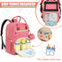 Backpack, Backpack Tenot Baby Diaper Bag Travel Diaper Bags for Babys Girl Boy Large Capacity Baby Bag for Women Pink
