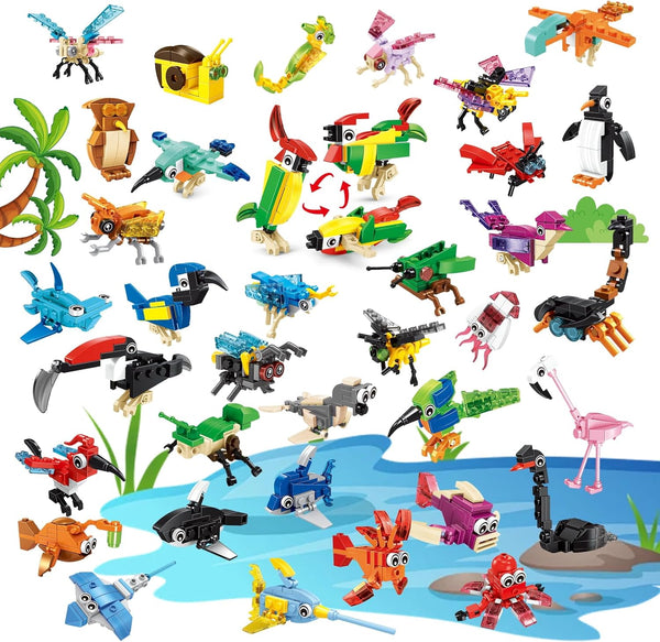 36 Packs Mini Building Blocks Set Party Favors Building Blocks for Kids