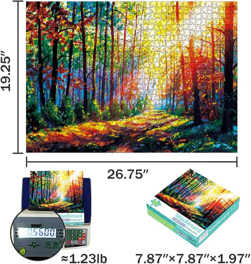 MaxRenard 1000 Piece Jigsaw Puzzle for Adults, Gorgeous Forest Scenery Challenge Toy