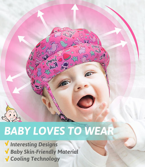 Baby Helmet for Crawling, Walking Head Protector for Infant Safety, Soft Cushion Headguard for 1-2 Years
