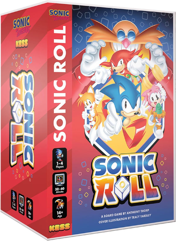 KESS Sonic Roll Board Game: Roll Through 4 Classic Zones, 1-4 Players, Ages 14+