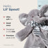 Bearington Baby Lil' Spout Snuggler, 15 Inch Gray Elephant Plush Stuffed Animal Security Blanket
