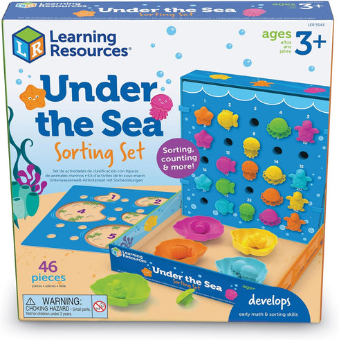 Set 44 3+ Set, Learning Resources Under the Sea Sorting - Pieces, Age Toddler Activities, Educational Toys Color