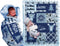 Baby Blankets with Name and Year (Blue, 30x40) Woodland Animals Bear Adventure for Newborn Baby Room Nursery Christening