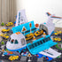 iHaHa Spray Airplane Toys for Boys and Girls, Large Cargo Airplane with 6 Construction Vehicles and Play Mat