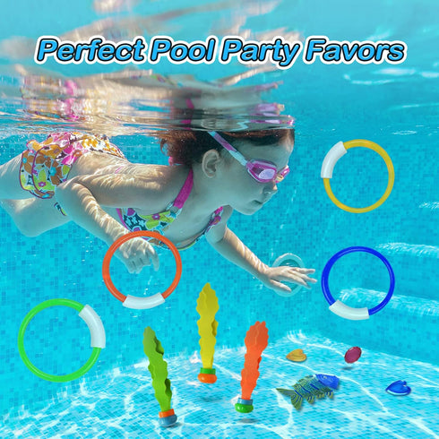Jasonwell Pool Diving Toys - 31 PCS Swimming Pool Toys for Kids and Teens, Fun Water Swim Toys for Boys and Girls