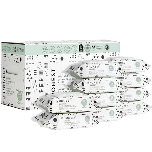 The Honest Company Clean Conscious Unscented Wipes, 720 Count, Hypoallergenic for Sensitive Skin