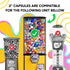 Entervending Empty Clear-Colored Round Capsules, 2 inch, 50 pcs Bulk for Toy Gumball Machines