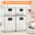 4 Pack Countertop Baby Bottle Organizer, Bottle Storage Organizer Baby with Labels, Clear Stackable Storage Drawers
