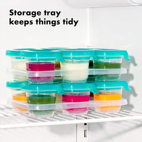 2 oz. OXO Tot Silicone Baby Blocks m- - Teal