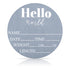NQEUEPN Wooden Baby Announcement Sign, 5.9 Inch Hello World Newborn Sign Birth Announcement
