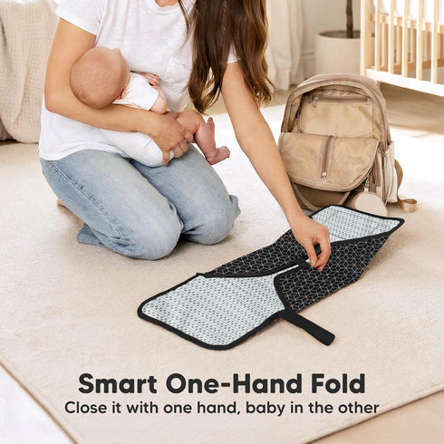 26 21 KeaBabies Portable Changing Pad for Baby, Travel x Wipeable, Waterproof, Foldable Baby Diaper Changing Mat