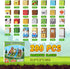 Fitrobust 200PCS Set, Set, 3 4 5 6 7 8 9 10, 0.8 Magnetic Building Blocks Magnetic Tiles Kids Build Cubes STEM Game
