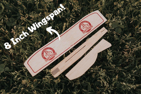Fred's Flyers Balsa Wood Airplane Gliders – 5 Pack – Made in USA – Guaranteed Unbroken Arrival