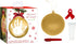 Tiny Ideas Christmas Baby's Handprint Ball Ornament, DIY Classic Hanging Bauble, Newborn Holiday Keepsake Gift